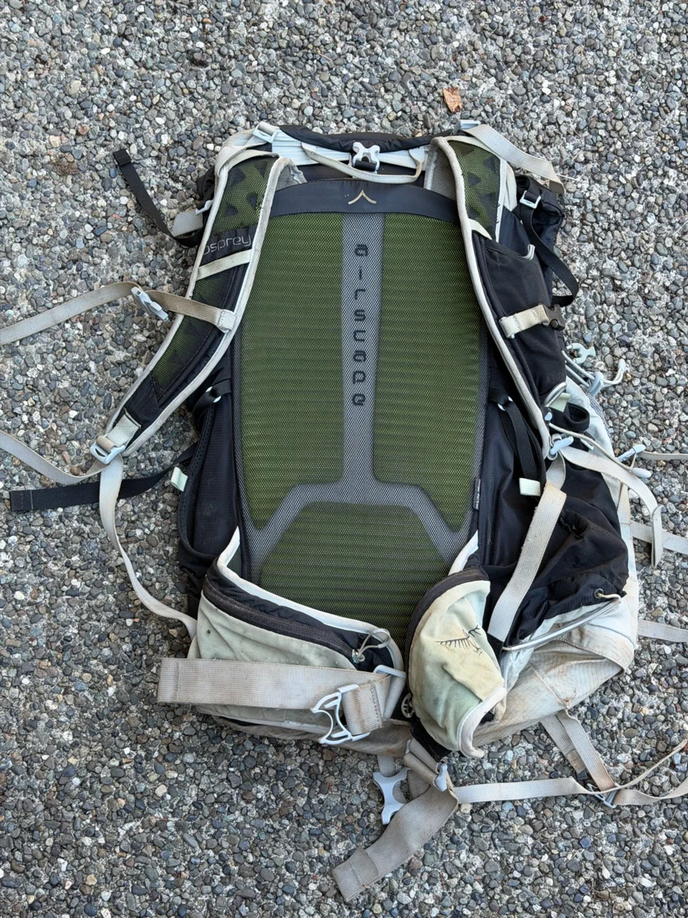 Osprey Black and Gray Men’s Hiking Backpack 44